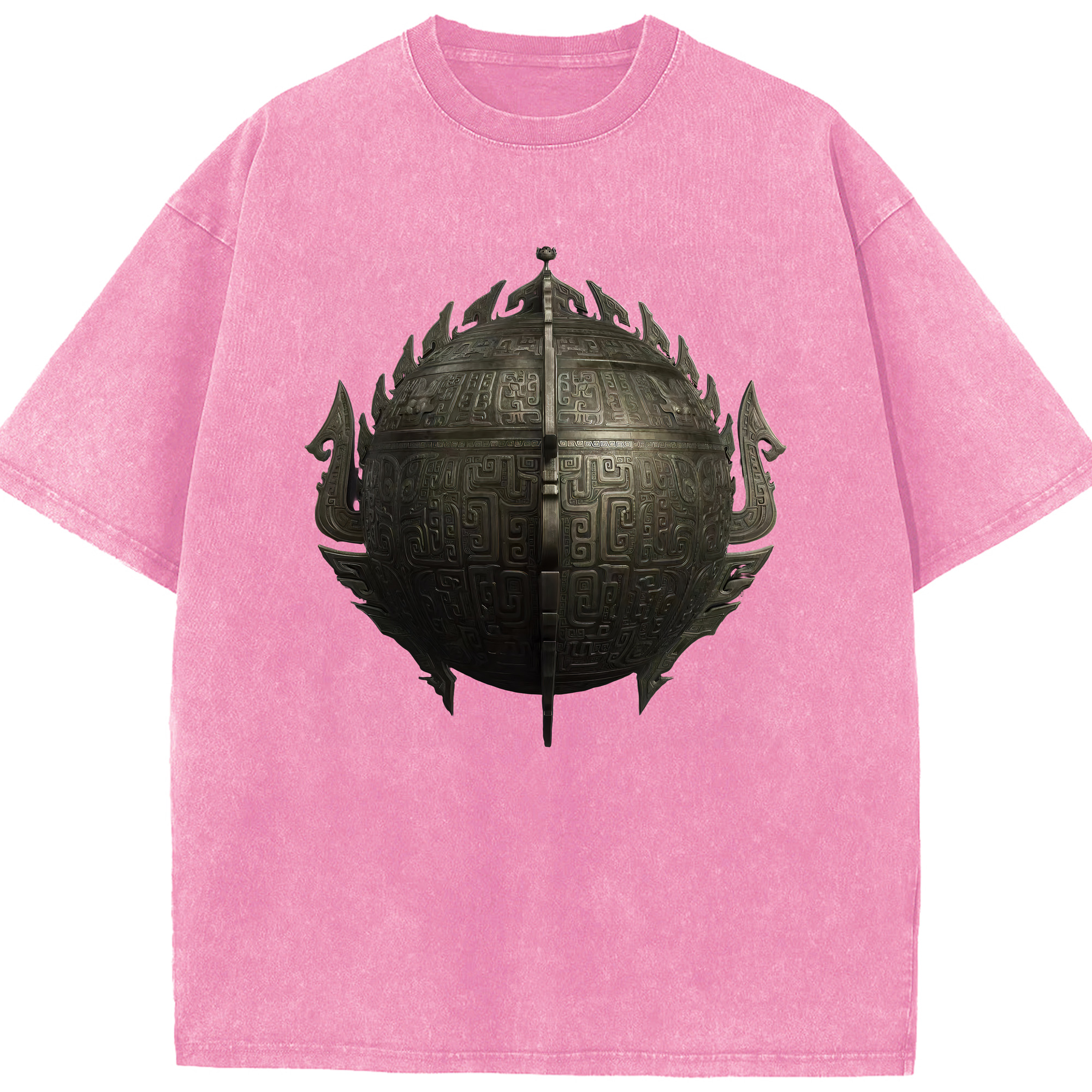 （画像用） Ne Zha 2 ナタ 魔童の大暴れ 綿100% ヴィンテージ風 半袖Tシャツ（フロントプリント）